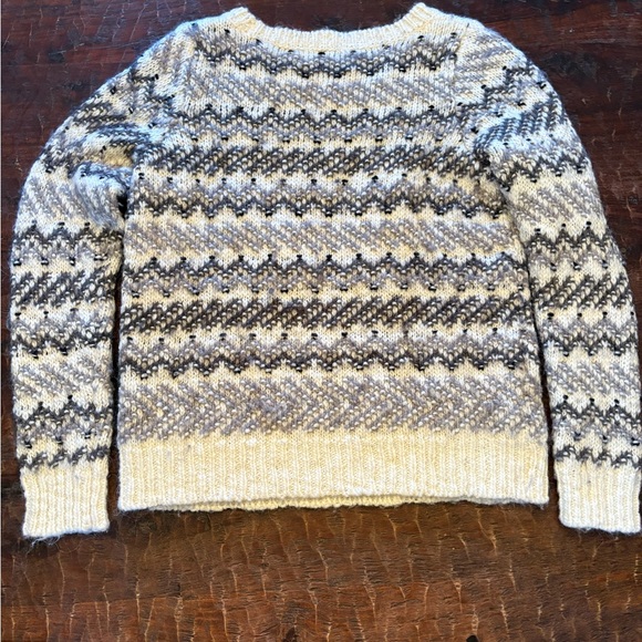 LOFT Ivory and Taupe Knit Sweater - Picture 4 of 6